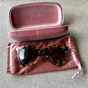 Miu Miu Brown Sunglasses with Tortoiseshell Design